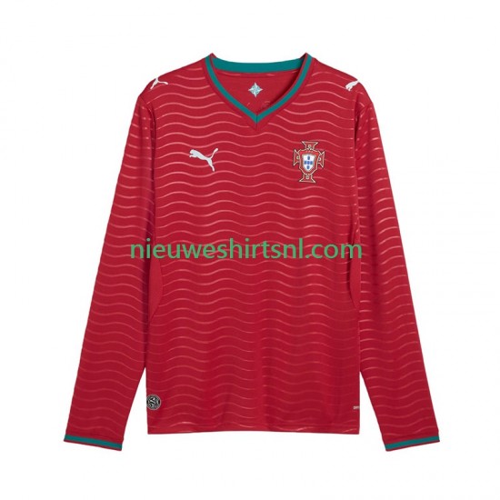 Portugal Heren Shirt met Bedrukking Thuis WK 2026 Lange Mouw