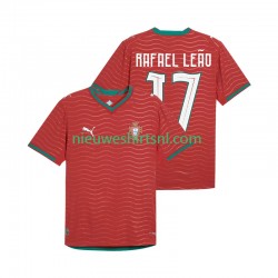 Portugal Heren Shirt met Bedrukking Rafael Leao 17 Thuis WK 2026 Korte Mouw
