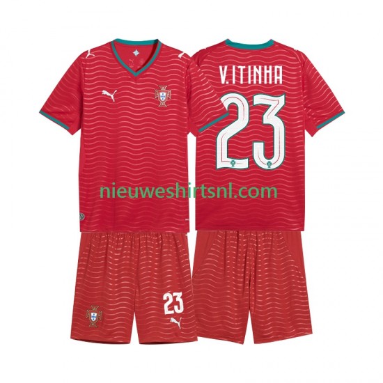 Portugal Kind Shirt met Bedrukking Vitinha 23 Thuis WK 2026 Korte Mouw