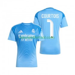 Real Madrid Heren Shirt met Bedrukking Doelman Thibaut Courtois 1 Thuis 2025-2026 Korte Mouw