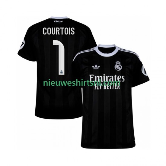 Real Madrid Heren Shirt met Bedrukking Doelman Thibaut Courtois 1 Derde 2025-2026 Korte Mouw