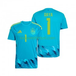 Spanje Heren Shirt met Bedrukking Doelman David Raya 1 Thuis WK 2026 Korte Mouw