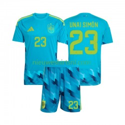 Spanje Kind Shirt met Bedrukking Doelman Unai Simon 23 Thuis WK 2026 Korte Mouw