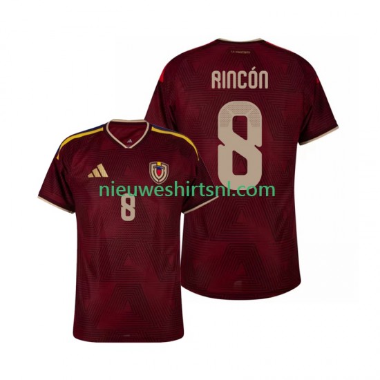 Venezuela Heren Shirt met Bedrukking Tomas Rincon 8 Thuis 2026 Korte Mouw