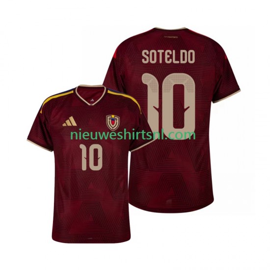 Venezuela Heren Shirt met Bedrukking Yeferson Soteldo 10 Thuis 2026 Korte Mouw