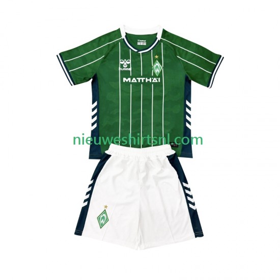 Kind Shirt met Bedrukking Werder Bremen Thuis 2025-2026 Korte Mouw