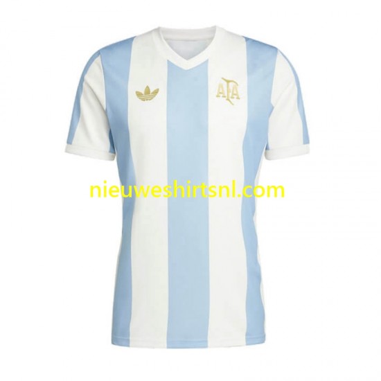 Argentinië Heren Shirt met Bedrukking 50 Anniversary Thuis Korte Mouw