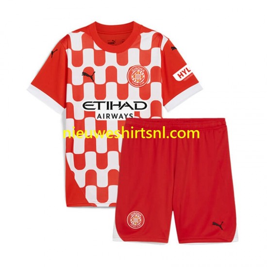 Kind Shirt met Bedrukking Girona Thuis 2024-2025 Korte Mouw