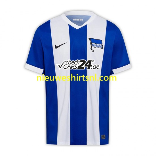Hertha BSC Heren Shirt met Bedrukking Thuis 2024-2025 Korte Mouw