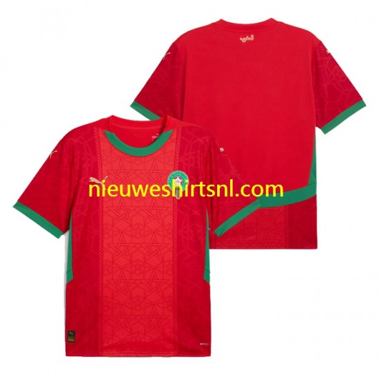 Marokko Heren Shirt met Bedrukking Thuis 2024 Korte Mouw