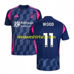 Nottingham Forest Heren Shirt met Bedrukking Chris Wood 11 Uit 2024-2025 Korte Mouw