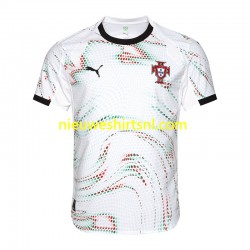 Portugal Heren Shirt met Bedrukking Uit 2025 Korte Mouw