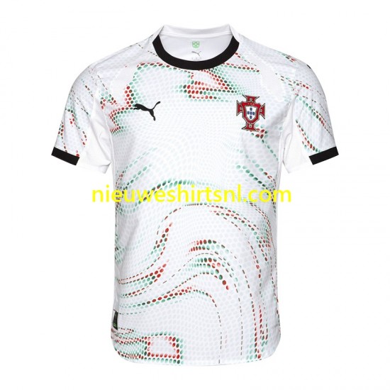Portugal Heren Shirt met Bedrukking Uit 2025 Korte Mouw
