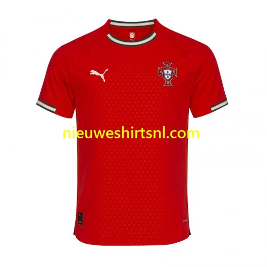 Portugal Heren Shirt met Bedrukking Thuis 2025 Korte Mouw