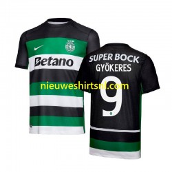 Sporting CP Heren Shirt met Bedrukking Gyokeres 9 Thuis 2024-2025 Korte Mouw