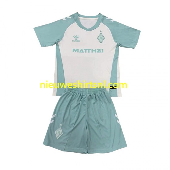 Kind Shirt met Bedrukking Werder Bremen Uit 2024-2025 Korte Mouw