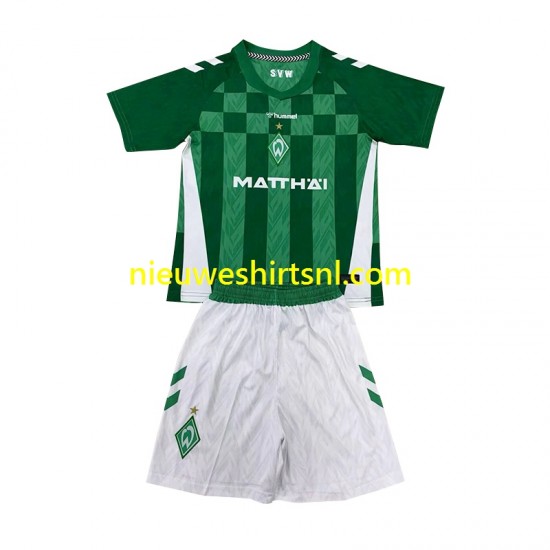Kind Shirt met Bedrukking Werder Bremen Thuis 2024-2025 Korte Mouw