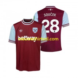 West Ham United Heren Shirt met Bedrukking SOUCEK 28 Thuis 2024-2025 Korte Mouw
