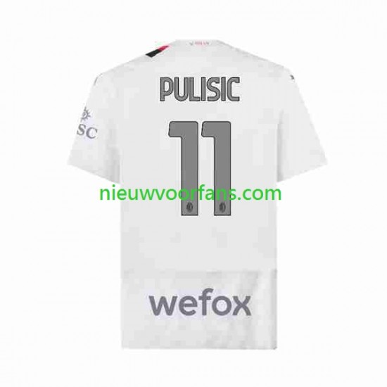 AC Milan Heren Shirt met Bedrukking Christian Pulisic 11 Uit 2023-2024 Korte Mouw