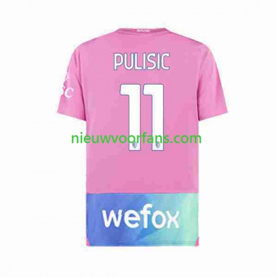 AC Milan Heren Shirt met Bedrukking Christian Pulisic 11 Derde 2023-2024 Korte Mouw