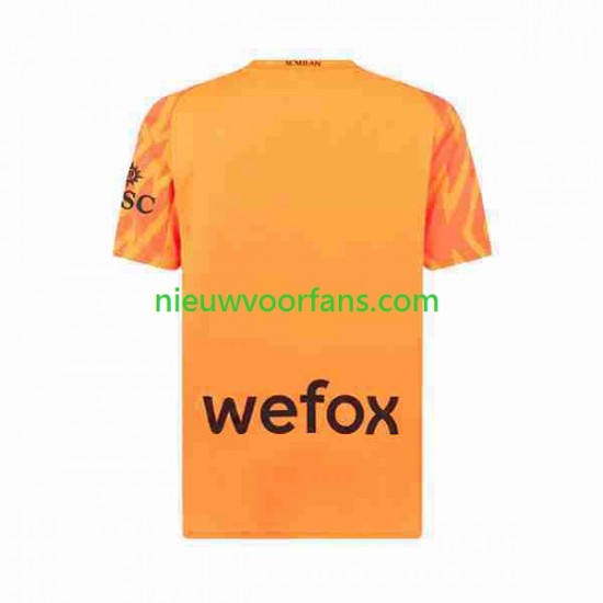 AC Milan Heren Shirt met Bedrukking Doelman Uit 2023-2024 Korte Mouw