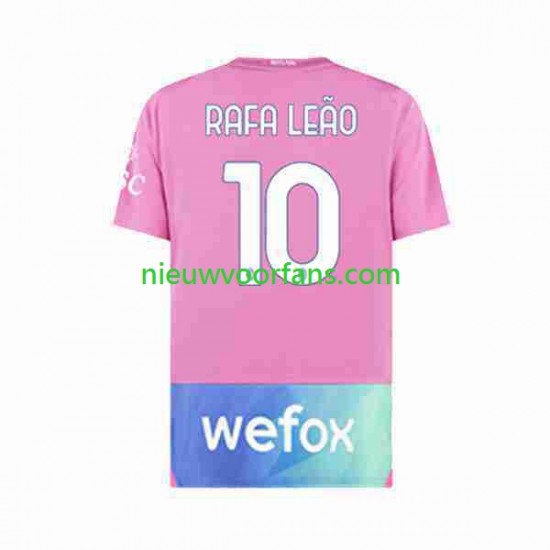 AC Milan Heren Shirt met Bedrukking Rafael Leao 10 Derde 2023-2024 Korte Mouw