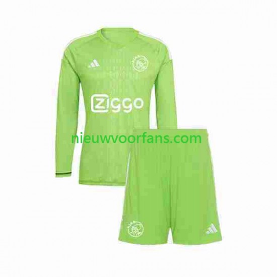 AFC Ajax Kind Shirt met Bedrukking Doelman Thuis 2023-2024 Lange Mouw