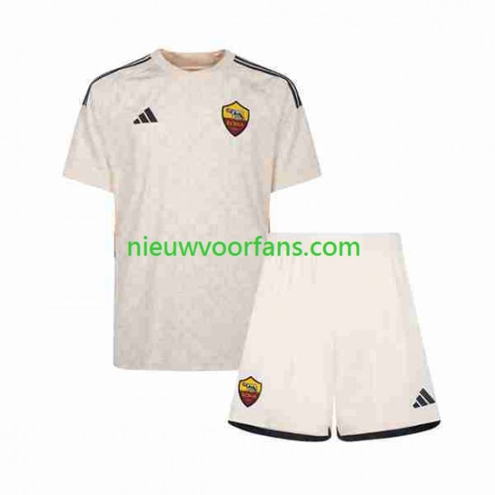 AS Roma Kind Shirt met Bedrukking Uit 2023-2024 Korte Mouw