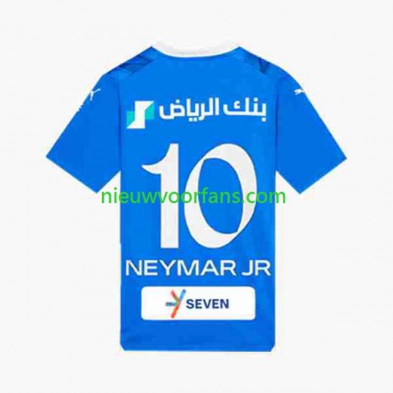 Heren Shirt met Bedrukking Al Hilal Neymar JR 10 Thuis 2023-2024 Korte Mouw