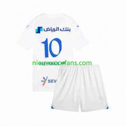 Kind Shirt met Bedrukking Al Hilal Neymar JR 10 Uit 2023-2024 Korte Mouw