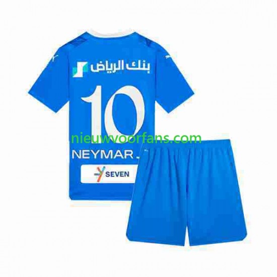 Kind Shirt met Bedrukking Al Hilal Neymar JR 10 Thuis 2023-2024 Korte Mouw