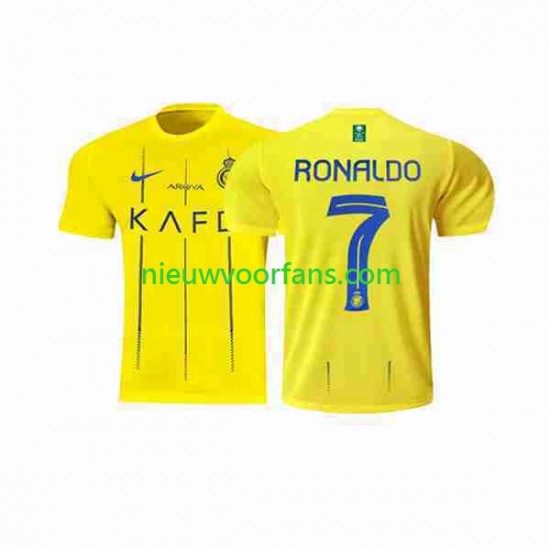 Heren Shirt met Bedrukking Al-Nassr Ronaldo 7 Thuis 2023-2024 Korte Mouw