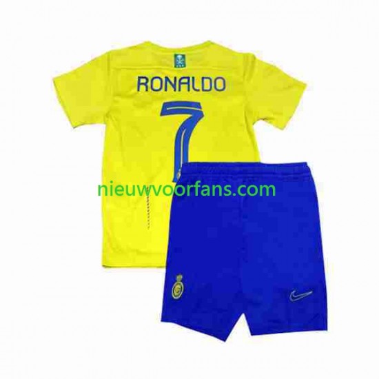 Kind Shirt met Bedrukking Al-Nassr Ronaldo 7 Thuis 2023-2024 Korte Mouw
