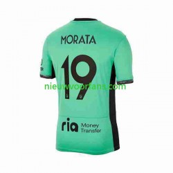 Atlético Madrid Heren Shirt met Bedrukking 2 Alvaro Morata 19 Derde 2023-2024 Korte Mouw