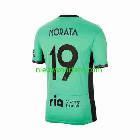 Atlético Madrid Heren Shirt met Bedrukking 2 Alvaro Morata 19 Derde 2023-2024 Korte Mouw