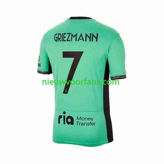 Atlético Madrid Heren Shirt met Bedrukking 2 Antoine Griezmann 7 Derde 2023-2024 Korte Mouw