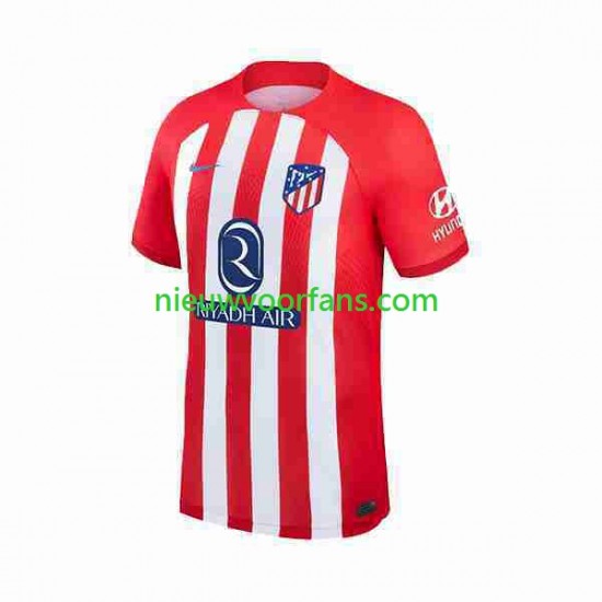 Atlético Madrid Heren Shirt met Bedrukking 2 Thuis 2023-2024 Korte Mouw
