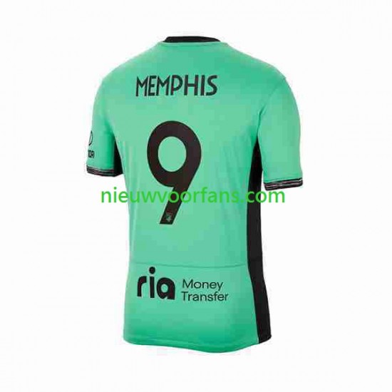 Atlético Madrid Heren Shirt met Bedrukking 2 Memphis Depay 9 Derde 2023-2024 Korte Mouw