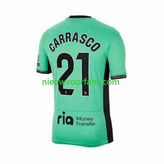 Atlético Madrid Heren Shirt met Bedrukking 2 Yannick Carrasco 21 Derde 2023-2024 Korte Mouw