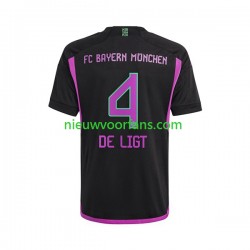 FC Bayern München Heren Shirt met Bedrukking Matthijs de Ligt 4 Uit 2023-2024 Korte Mouw
