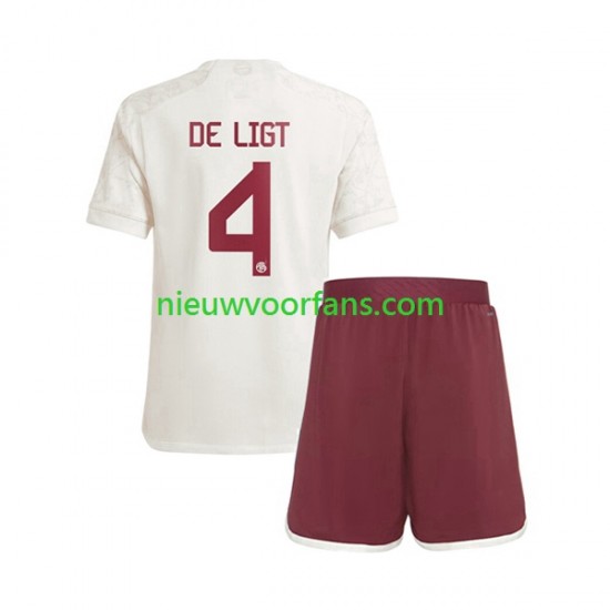 FC Bayern München Kind Shirt met Bedrukking Matthijs de Ligt 4 Derde 2023-2024 Korte Mouw