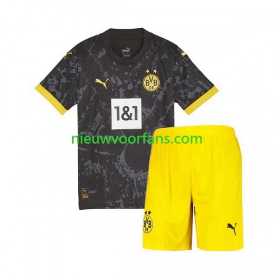 Borussia Dortmund Kind Shirt met Bedrukking Uit 2023-2024 Korte Mouw