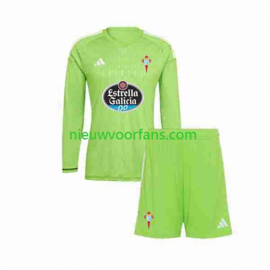 Celta de Vigo Kind Shirt met Bedrukking Doelman Thuis 2023-2024 Lange Mouw