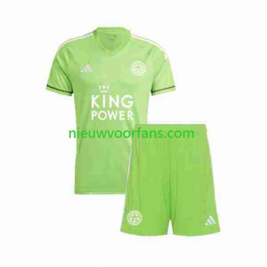 Leicester City Kind Shirt met Bedrukking Doelman Uit 2023-2024 Korte Mouw