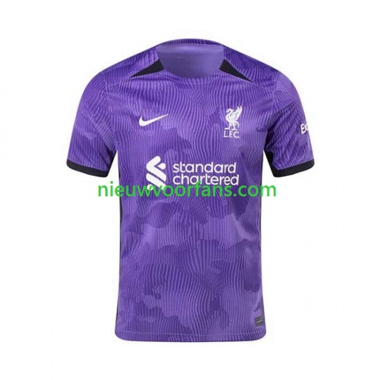 Liverpool Heren Shirt met Bedrukking Derde 2023-2024 Korte Mouw