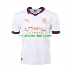 Manchester City Heren Shirt met Bedrukking Uit 2023-2024 Korte Mouw