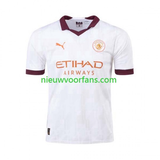 Manchester City Heren Shirt met Bedrukking Uit 2023-2024 Korte Mouw