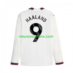 Manchester City Heren Shirt met Bedrukking Erling Haaland 9 Uit 2023-2024 Lange Mouw