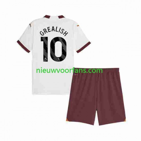Manchester City Kind Shirt met Bedrukking Jack Grealish 10 Uit 2023-2024 Korte Mouw