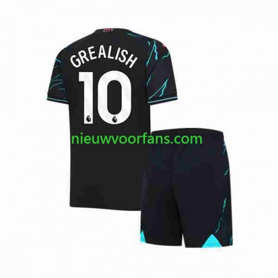 Manchester City Kind Shirt met Bedrukking Jack Grealish 10 Derde 2023-2024 Korte Mouw